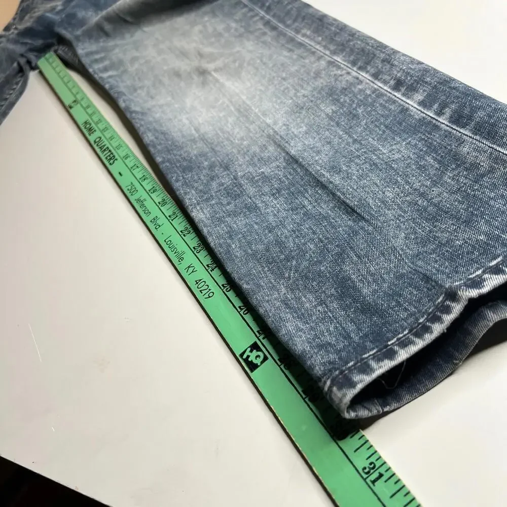 True‎ Religion Geno Slim Fit Jeans Men’s Size 36 Blue Distressed Denim Y2K